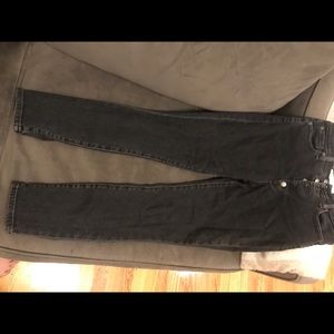 Black High Waist Button Up Gap Jeans Size 28/6